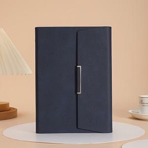 TEMU 고품질 PU 커버 트리폴드 바인더, 내부 A5 사이즈 80gsm 흰색 용지 100매 포함, 식스홀 메탈 링 장착. 비즈니스 미팅 및 대학생 생활에 이상적