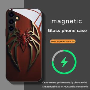 TEMU 폰 케이스: 스타일리시 골든 패턴 마그네틱 강화유리 폰 케이스, 갤럭시 노트20/S20/S21/S22/S23/S24/S25/플러스 울트라 FE 호환, 가볍고 트렌디한 디자인