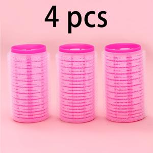 TEMU 4개입 자가 접착 단층 일반형 헤어 롤러, 살롱 헤어 컬러, 웨이브 헤어 DIY 스타일링 도구, 수동 헤어 컬러