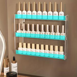 TEMU 젤 매니큐어, 누拔손톱, 매니큐어 도구용 아크릴 다층 벽걸이 진열대, 매니큐어 수납함, 다용도 랙