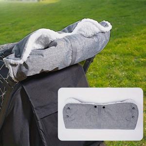 TEMU 아기 유모차 핸들 랩핑 백, 플러시 안감이 있는 추운 날씨용 따뜻한 장갑, 겨울 액세서리, 아기 유모차 겨울 커버, 아기 유모차 바인딩 백, 아기 유모차 액세서리 겨울, 겨울용 아기 유모차 커버