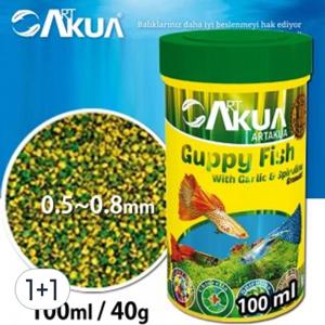TEMU 1+1 소형어종 구피 열대어 전용사료 100ml 영양소 먹이