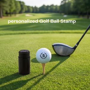 TEMU 맞춤형 골프공 스탬프 & 마커 - 이름/번호 커스터마이징 가능, 골프 연습, 토너먼트, 아마추어 및 프로 선수를 위한 선물용 라운드 스탬프 (잉크 패드 호환)