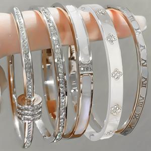 TEMU 여성용 스테인리스 스틸 팔찌 5개 세트, 독특한 디자인, 스타일리시, 멀티 엘레먼트 디자인, 정교한 이상적인 선물, 변색되지 않는 주얼리