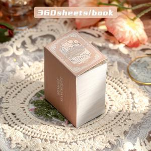 TEMU 360장/책 초두꺼운 소재 종이, 미니 작은 사이즈 레트로 식물 꽃 나비 테마 스크랩북 장식, 노트북 액세서리