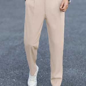 TEMU 남성 루즈핏 바지 / 남성 릴렉스 캐주얼 슬랙스 / 남성 빈티지 드레스 팬츠