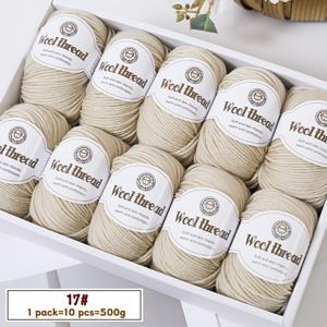TEMU 다양한 색상의 고품질 수제 양모 털실 500G. 스타일리시한 스웨터, 스카프, 모자, 기타 의류 제작에 적합한 프로젝트에 좋습니다. 1 봉투에는 10개 볼이 들어 있으며 총 500G입니다.