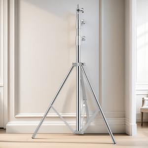 TEMU NEWKS 헤비듀티 프로페셔널 스튜디오 사진용 삼각대 (높이 조절 가능, 최대 110.2인치/2.8미터) - 견고한 201 스테인리스 스틸 삼각대, DSLR 카메라, 조명 장비, 휴대폰 스탠드, 소프트박스, 우산 및 플래시 시스템 호환