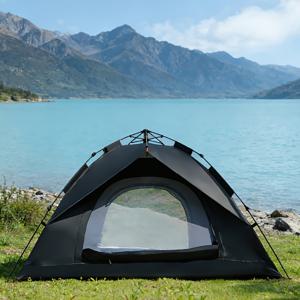 TEMU 3-4인용 완전 자동 야외 텐트, 햇빛 차단을 위한 두꺼운 실버 코팅, 공원 설치를 위한 빠른 설치, 캠핑 모임에 적합, 조립이 필요 없는 휴대용 낚시 텐트, 하이킹, 사냥, 여행 및 해변 나들이에 이상적