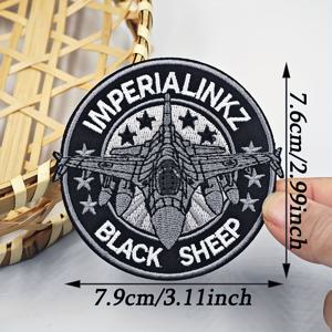 TEMU 전투기 자수 패치, 전술 조끼 백팩 의류 모자 장식 패치, 손바느질 또는 다림질 가능