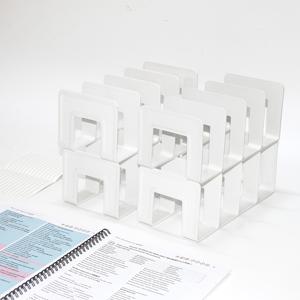 TEMU 4개 세트 4단 책꽂이, 칸막이 포함 탁상용 책 정리대, 책상 선반, 북스탠드, 책장