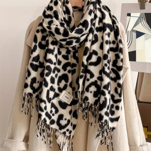 TEMU 플러스 사이즈 - 고급 프린트 프린지 숄 | 유럽 아메리칸 여성용 빈티지 스타일 따뜻한 스카프, 멀티 오피션 룩을 위한 패션 필수템, 신축성 없는 원단, 태슬 디테일, IROJEFF 브랜드