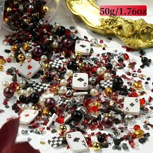 TEMU 50g/1.76oz 다크 고딕 스타일 에폭시 레진 필러 | 사진 프레임, 휴대폰 케이스, 헤어 클립, 수제 장식, 창작 수공예품, 판타지 테마, 레트로 장식, 레진 액체 몰드 필러에 적합