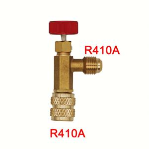 TEMU 액체 안전 밸브 R410A R22 에어컨 냉매 1/4인치 안전 어댑터 냉매 충전 밸브 액체 안전 밸브 R410A R22 에어컨 냉매 1/4인치 안전 어댑터 에어컨 수리 및 불소