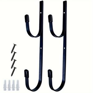 TEMU 수영장 폴 폴대 걸이 2개, 수영장 및 정원 울타리용 후크, 벽걸이형 수영장 장비 후크