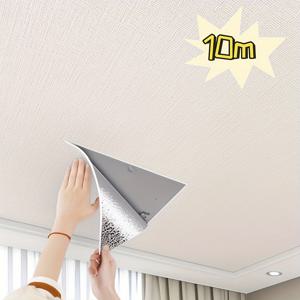 TEMU 자체 접착식 벽지 1롤, 3D 두꺼운 단열 천장 벽지, 떼어내어 붙이는 방수 탈착식 벽지 (거실, 주방, 침실, 기숙사, 가구 리모델링 벽지용), 미적 벽지