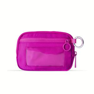 TEMU 아이리스 지갑, 아이리스 손목 지갑, 여성용 키체인 지갑 ID 창 지퍼 카드 홀더, 블랙