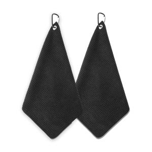 TEMU 극세사로 제작된 실용적이고 컴팩트한 골프 타월 2개 세트. 크기: 30X30Cm/11.6*11.6In. 독특한 와플 디자인으로 골프 클럽 및 공 청소에 적합합니다.