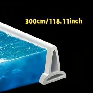 TEMU 1개 실리콘 욕실 스트립, 효과적인 물튀김 방지 샤워 댐 및 홍수 방지막, 쉽게 설치 가능한 주방 물막이, 습식-건식 분리 솔루션