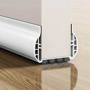 TEMU PVC 문 하단 밀봉 스트립 양모 벨트 이음매 밀봉 스트립 방풍 스트립 문 밑 밀봉 방음 및 쥐 방지 스트립