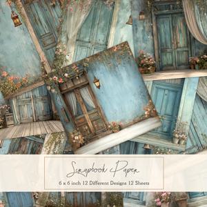TEMU 12장 스크랩북 용지 6x6 DIY 공예, 카드 만들기, 저널링 & 앨범 장식용 - 12장 팩, 사전 절단 완료, 카드 메이커, 스크랩북커, 저널러를 위한 필수 아이템