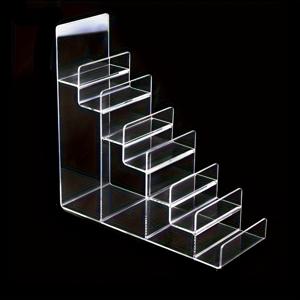 TEMU 1개 아크릴 멀티 레이어 지갑 스탠드 - 투명 안경 디스플레이 랙 - 마스크 사다리꼴 홀더 - 멀티 레이어 수납 디스플레이 스탠드 - 사무실 및 가구 수납에 이상적 - 휴일 선물