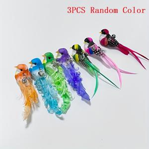 TEMU 2개/3개 새 장난감 고양이용, 인조 깃털 고양이 장난감, 새 고양이 막대 교체 헤드, 고양이 막대 장난감, 배터리 불필요, 막대용 내구성 교체 헤드, 실내 아기 고양이 운동용 새 고양이 장난감