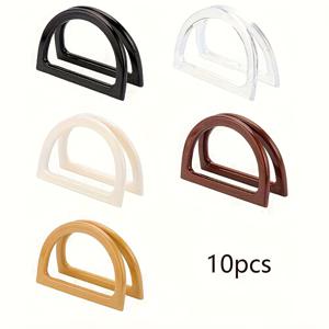 TEMU 다양한 색상의 교체 손잡이 10개 세트, 수제 비치백, 코바늘 토트백 및 지갑 프로젝트, 지갑 제작, DIY 지갑 제작에 적합