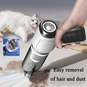 TEMU 핑크 무선 핸디형 진공 청소기 | 강력한 흡입력, USB 충전, 나무 바닥, 타일, 얕은 러프 카펫 및 반려동물 털에 적합 | 스타일리시하고 눈에 띄는 디자인, 블로우 및 흡입 기능이 있는 다기능