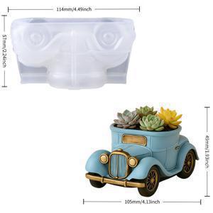 TEMU 레진 주형 몰드 빈티지 자동차 실리콘 몰드, 창의적인 차량 디자인과 선명한 입체 구조, 부드럽고 내구성 강함, 탈형이 쉬움. 레진, 석고, 시멘트 화분, 펜 홀더 등 제작에 적합. 새해 선물, 집들이 장식, 생일 선물, 홈 데스크탑 장식, 휴일 DIY 프로젝트에 이상적