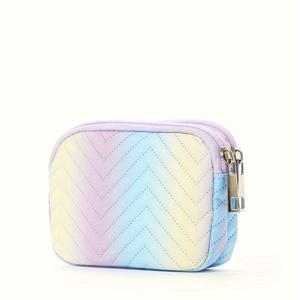 TEMU 퀼트 더블 레이어 동전 지갑, 지퍼로 둘러싸인 카드 홀더, 여성용 카드 케이스 및 짧은 지갑