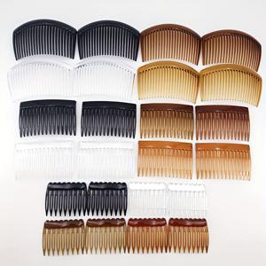 TEMU 24개입 (9날 + 15날 소형 + 23날) 4가지 색상, 각 2개, 플라스틱 헤어 빗 세트