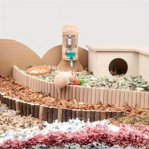 TEMU 인터랙티브 햄스터 케이지 - 부드러운 등반 사다리와 그네 장난감, 조립이 쉬운 천연 목재 소재 - 대부분의 애완동물에 적합