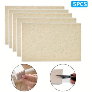 TEMU 테이블 다리 매트 5장, 바닥, 가구, 소파, 의자, 소파 벤치 다리용 다기능 보호 마모 방지 패드, 무소음 내마모성 미끄럼 방지 스티커, 보호용 접착식 패드, 자르기 자유