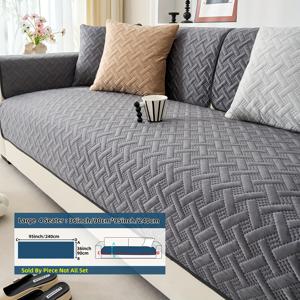 TEMU 스타일 초음파 플러시 소파 쿠션 1개입. 초극세사 섬유로 제작되었으며, 세탁기 사용 가능. 미끄럼 방지 기능과 편안한 디자인으로, 일년 내내 싱글부터 4인용 소파 보호 및 장식에 적합합니다.