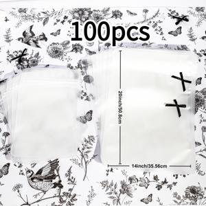 TEMU 남녀공용 선물용 포장백 10개/50개/100개, 반투명 밀봉백, 자동 밀봉, 두꺼운 재사용 가능 투명 보관백. 소형 사진 카드, 엽서, 수집용 배지, 기념품, 신분증, 카드 보관 및 정리, 주얼리 및 액세서리 포장, 선물용 가방, 수공예품 재료 보관, 휴대용 여행용, 다기능 투명 투시형 보관 대안, 사무실 및 서재용 다양한 사이즈 분류 보관 솔루션