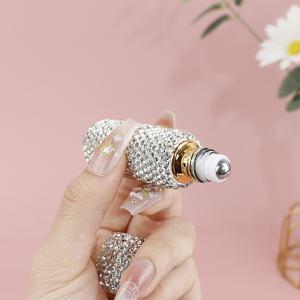 TEMU 0.34oz 스테인리스 스틸 롤러 볼과 캡이 있는 여행용 리필 가능한 향수 병 - 프래그런스 & 바디 오일에 완벽한 우아한 디자인의 반짝이는 에센셜 오일 롤러 병