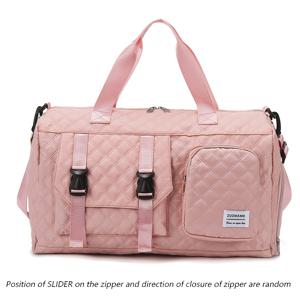 TEMU 넉넉한 마름모 여행 더플백 - 내구성 좋은 폴리에스터 소재, 휴대용 스포츠 짐백, 짧은 여행과 여행에 이상적, 그레이, 핑크, 퍼플, 블랙 등 다양한 색상, 크리스마스 선물, 발렌타인데이 선물 (남성, 여성, 아버지, 어머니용)