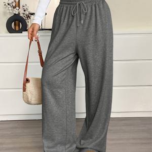 TEMU 플러스 사이즈 - 플러스 사이즈 - 플러스 사이즈 긴 캐주얼 탄성 허리 루즈핏 바지, 특정 용도 설계