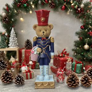 TEMU 23.5cm 호두까人生일이 겸 휴일 선물용 스타일 호두까人民형 장식품, 레트로 동화풍 장식 공예품, 크리스마스 및 휴일 장식에 이상적, 따뜻함을 더함, 최고의 선물