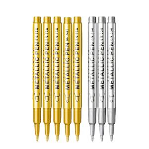 TEMU 6/8/12개입 골드 & 실버 메탈릭 마커, 브러쉬 & 파인 팁 옵션 - 페인팅, 레터링 및 디테일링용 - 생생하고 속건성, 수성, 전문가용 예술용