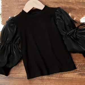 TEMU 달콤한 소녀의 봄/여름 랜턴 소매 티셔츠, 이스터 데일리 다용도 긴팔 티셔츠