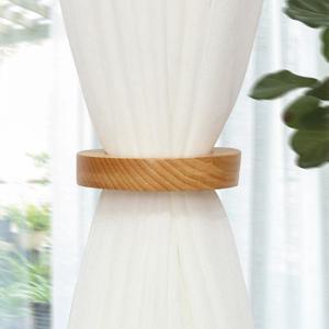 TEMU 1pc 자연 나무 커튼 타이백 자석 커튼 버클 링 회전식 크리에이티브 커튼 홀드백 침실 식당 거실 장식