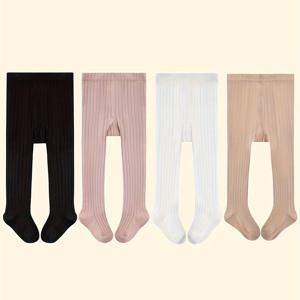 TEMU 4팩 여아용 레깅스, 슬림핏 캐주얼 다용도 레깅스