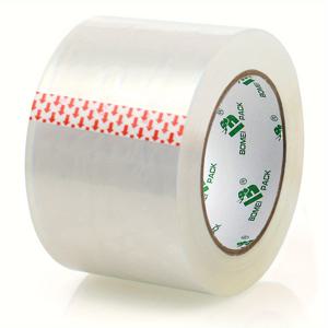 TEMU BOMEI PA 3인치 포장 테이프 1롤, 이사용 테이프, 두껍고 튼튼함, 포장용, 이사용, 배송용, 투명, 3인치 X 110야드