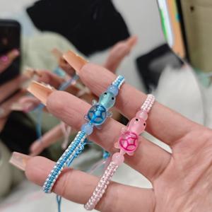 TEMU 세련되고 독특한 만화 거북이 팔찌, 스타일리시한 커플 손목 밴드, 또는 절친을 위한 귀여운 선물