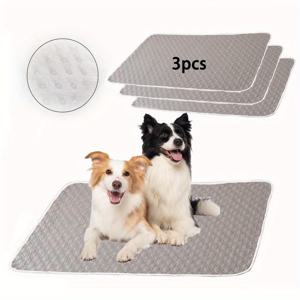 TEMU 3개입 재사용 가능한 대형 강아지 배변패드, 강아지 배변훈련패드, 미끄럼방지 펫 페인트라이너. 실내 펫 하우스브레이킹 패드, 모든 단계의 강아지에 적합