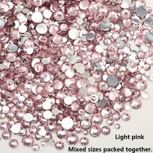 TEMU 5500개 혼합 사이즈 플랫백 라인스톤 (2/3/4/5mm), 멀티컬러 네일 아트 젬, 바디 및 페이스 스티커, 신발, 부츠, 컵, 휴대폰 케이스 등 DIY 장식용