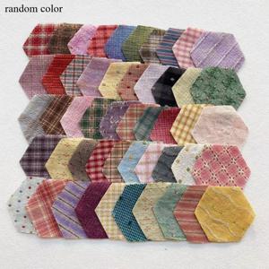 TEMU 50개입 사전 염색 육각형 원단 | 빈티지 직조 폴리에스터, 가방, 퀼팅, 패치워크에 적합 | 혼합 색상, 손세탁만 가능