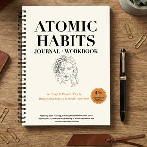 TEMU 원자 습관 워크북 & 저널: 좋은 습관을 만들고 나쁜 습관을 깨뜨리는 가이드 플래너. 21일 챌린지, 매일 습관 트래커, 수면 최적화 & 자아 성장에 도움이 되는 제한된 믿음 도구가 특징입니다.